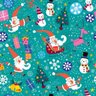 Papel De Parede Natal Fundo Azul - 6mx50cm - 1