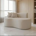 Ver imagem 3 de Sofá Orgânico 2 Lugares Curvo Feijão Design Elegante Suede