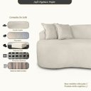 Ver imagem 2 de Sofá Orgânico 2 Lugares Curvo Feijão Design Elegante Suede