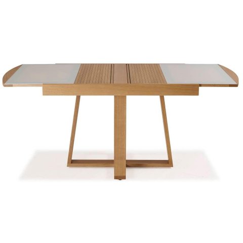Mesa Malau Elastica Tampo Vidro Fendi Claro 122cm - 59720