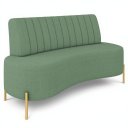 Ver imagem 1 de Sofá 2 Lugares 135cm Pés Aço Dourado Tamar Boucle Verde Z08 - Mpozenato