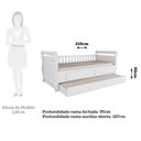 Ver imagem 3 de Bicama para Quarto Infantil com Capitonê 100% MDF Vicky Espresso Móveis Branco