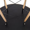 Conjunto de Mesa 4 Cadeiras Pretas Eames Eiffel 90cm Base Madeira Tampo Preto - 10