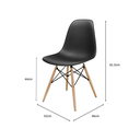 Ver imagem 7 de Conjunto de Mesa Eames 90cm com 4 Cadeiras Eames Eiffel Polipropileno para Cozinha e Sala de Jantar