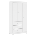 Ver imagem 4 de Conjunto Infantil Roupeiro Duda 3p e Comoda Mdf Branco Pheonix Baby