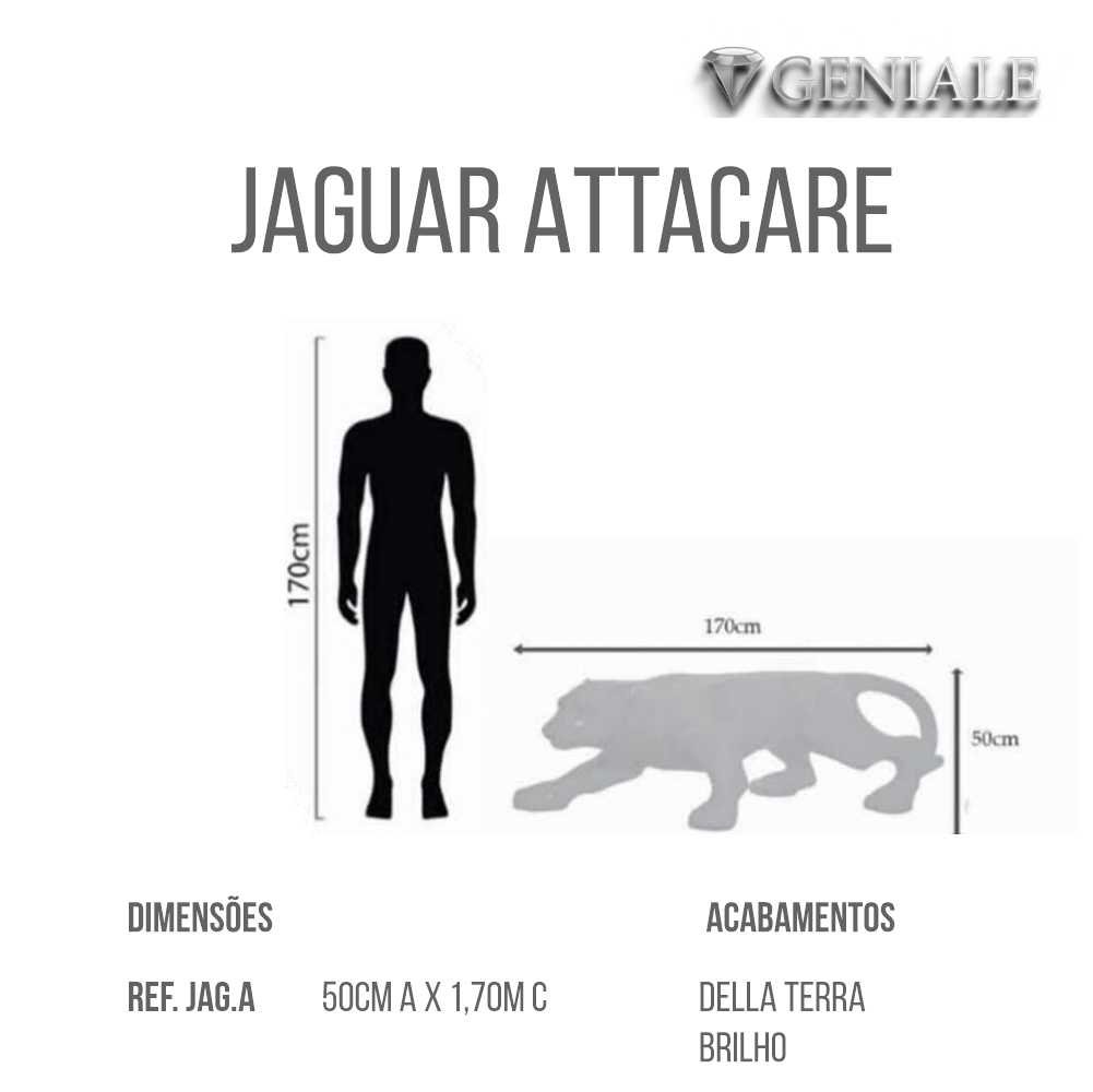 Escultura Geniale Jaguar Attacare – Acabamento Brilho - 3