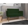 Namoradeira Decortiva Capitonê Suede Verde - 1