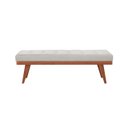 Ver imagem 1 de Puff Decorativo Recamier Madri - Tecido Creme