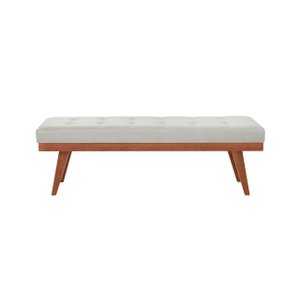 Puff Decorativo Recamier Madri - Tecido Creme