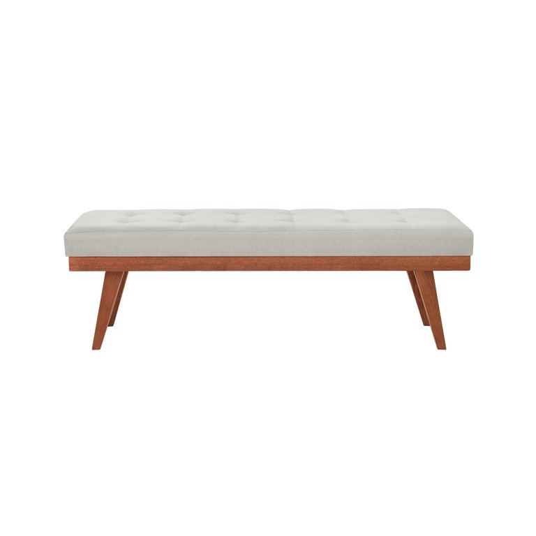 Puff Decorativo Recamier Madri - Tecido Creme
