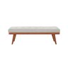 Puff Decorativo Recamier Madri - Tecido Creme - 1