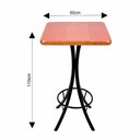 Ver imagem 4 de Conjunto Mesa Bistrô Alta Quadrada Mel em Madeira + 2 Banquetas - Mel