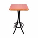 Ver imagem 2 de Conjunto Mesa Bistrô Alta Quadrada Mel em Madeira + 2 Banquetas - Mel