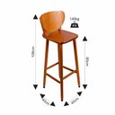 Ver imagem 5 de Conjunto Mesa Bistrô Alta Quadrada Mel em Madeira + 2 Banquetas - Mel