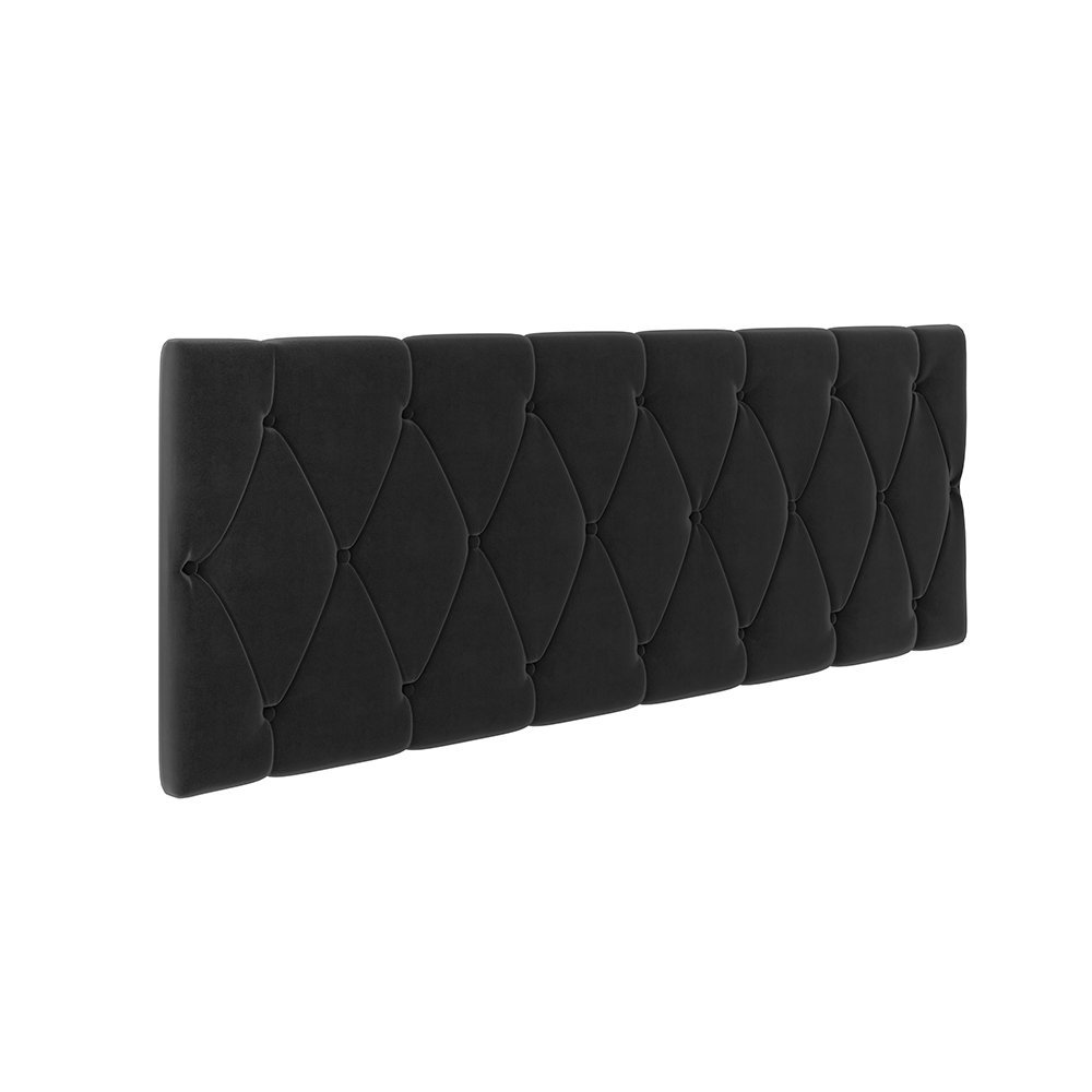 Cabeceira Leticia de Cama Box Queen 1,60:preto