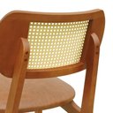 Ver mais imagens de Kit 2 Cadeiras Organik Encosto Anatômico com Telinha Rattan Natural - Amêndoa - Corano Marrom Mescla