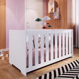 Berço Aconchego com 3 Regulagens de Altura - Branco - 1