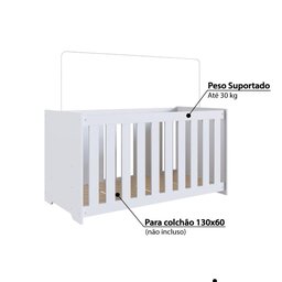 Berço Aconchego com 3 Regulagens de Altura - Branco - 4