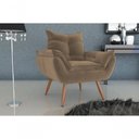 Ver imagem 3 de Poltrona Decorativa Tóquio 1 Lugar Veludo Capuccino Matrix