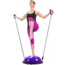 Bola Bosu Grande com Elastico Yoga Ginastica Alongamento Reabilitaçao Fisioterapia Academia Treino C - 9