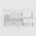 Ver imagem 4 de Balcão de Cozinha para Pia 3 Portas 2 Gavetas Espaço para Forno e Cooktop Itália - Panorama Móveis