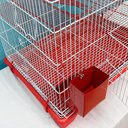 Ver imagem 6 de Gaiola Grande para Twister com 2 Andares e Comedouro:vermelho