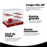Gaiola Grande para Twister com 2 Andares e Comedouro:vermelho - 10