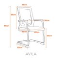 Ver imagem 2 de Cadeira para Escritório Fixa com Telinha Avila Fratini