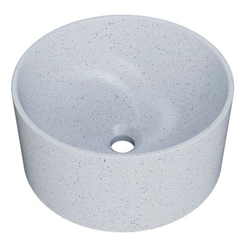 Cuba Pia para Banheiro Redonda 26cm Celine C08 Branco Granit - Mpozenato