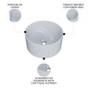 Ver imagem 3 de Cuba Pia para Banheiro Redonda 26cm Celine C08 Branco Granit - Mpozenato