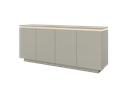 Ver imagem 1 de Buffet Luminus 4 Portas C/led Mavaular Naturalle/off White