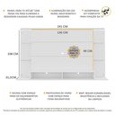Ver imagem 4 de Painel com Suporte TV 60" e 2 Leds Vegas Multimóveis V3677 Branco