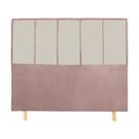 Ver imagem 2 de Cabeceira Cama Box Casal Napoli 140 Cm Suede Rose e Bege Claro - MV Estofados Shop
