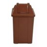 Cesto Quadrado com Tampa Vai e Vem 60l Marrom - 2