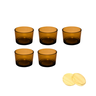 Kit 5 Potes de Vidro Patê Ambar com Tampa 120ml Potes de Armazenamento - Herméticos - Vidro - Plásti - 1