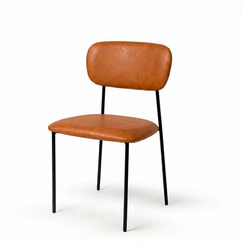 Cadeira de Jantar Metal Forte Resistente Confortável Ergonômica Estofada Aline