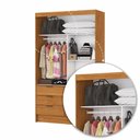 Ver imagem 6 de Guarda-Roupa Solteiro com Espelhos 2 Portas de Correr e 6 Gavetas 108cm Multimóveis CR35567