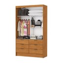 Ver imagem 5 de Guarda-Roupa Solteiro com Espelhos 2 Portas de Correr e 6 Gavetas 108cm Multimóveis CR35567
