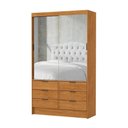 Ver imagem 2 de Guarda-Roupa Solteiro com Espelhos 2 Portas de Correr e 6 Gavetas 108cm Multimóveis CR35567