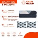 Ver imagem 4 de Jogo de Cama Casal Sultan Realce Premium 140 Fios 4 Peças Lençol com Elástico Nico
