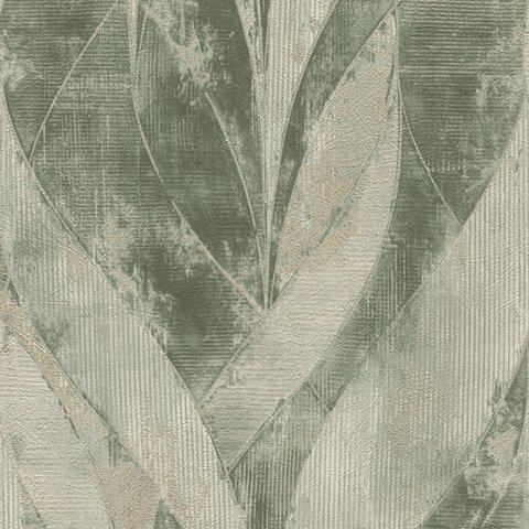 Papel de Parede Concrete 520057 Floral Verde Escuro