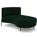 Ver imagem 1 de Chaise Longue Divã 164cm Braço Direito Logus D06 Veludo Verde - Mpozenato