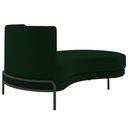 Ver imagem 5 de Chaise Longue Divã 164cm Braço Direito Logus D06 Veludo Verde - Mpozenato