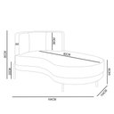 Ver imagem 4 de Chaise Longue Divã 164cm Braço Direito Logus D06 Veludo Verde - Mpozenato
