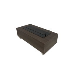Lareira Ecológica Preto Carvalho 60 Cm Rodízios Álcool Etanol - 2