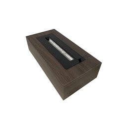 Lareira Ecológica Preto Carvalho 60 Cm Rodízios Álcool Etanol - 6