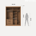 Ver imagem 7 de Guarda-Roupa 100% MDF Montclair 2 Portas de Correr