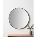 Ver imagem 2 de Espelho Grande Redondo Moldura Metal Decorativo 80x80cm Luxo