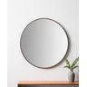Espelho Grande Redondo Moldura Metal Decorativo 80x80cm Luxo - 2
