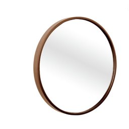 Espelho Grande Redondo Moldura Metal Decorativo 80x80cm Luxo - 4